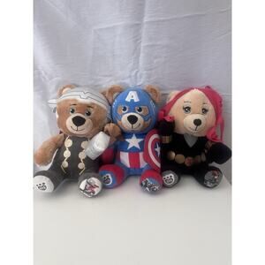 Build A Bear Small Frys Marvel Mega minis Black Widow Thor Captain America